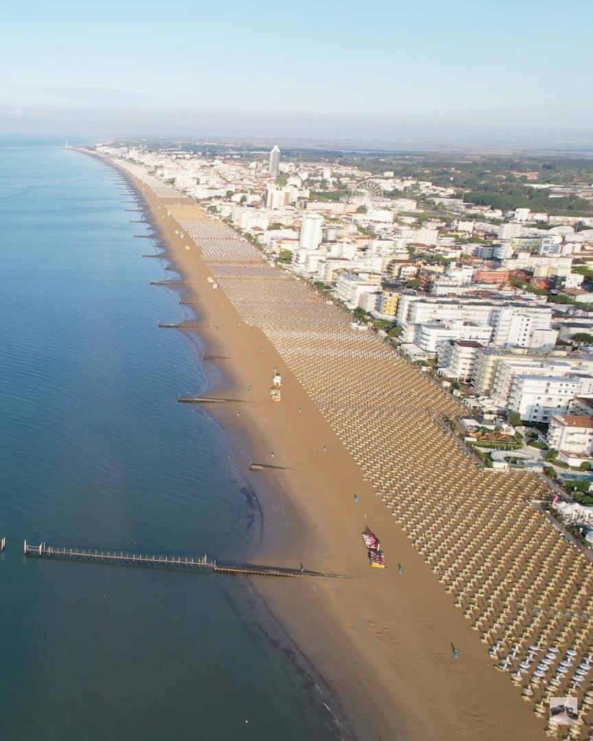 panoramica spiaggia di Jesolo